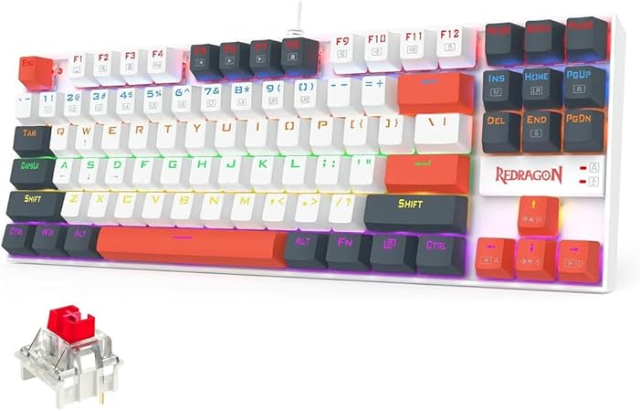 Redragon K552 WLR-R Kumara – White/Grey
